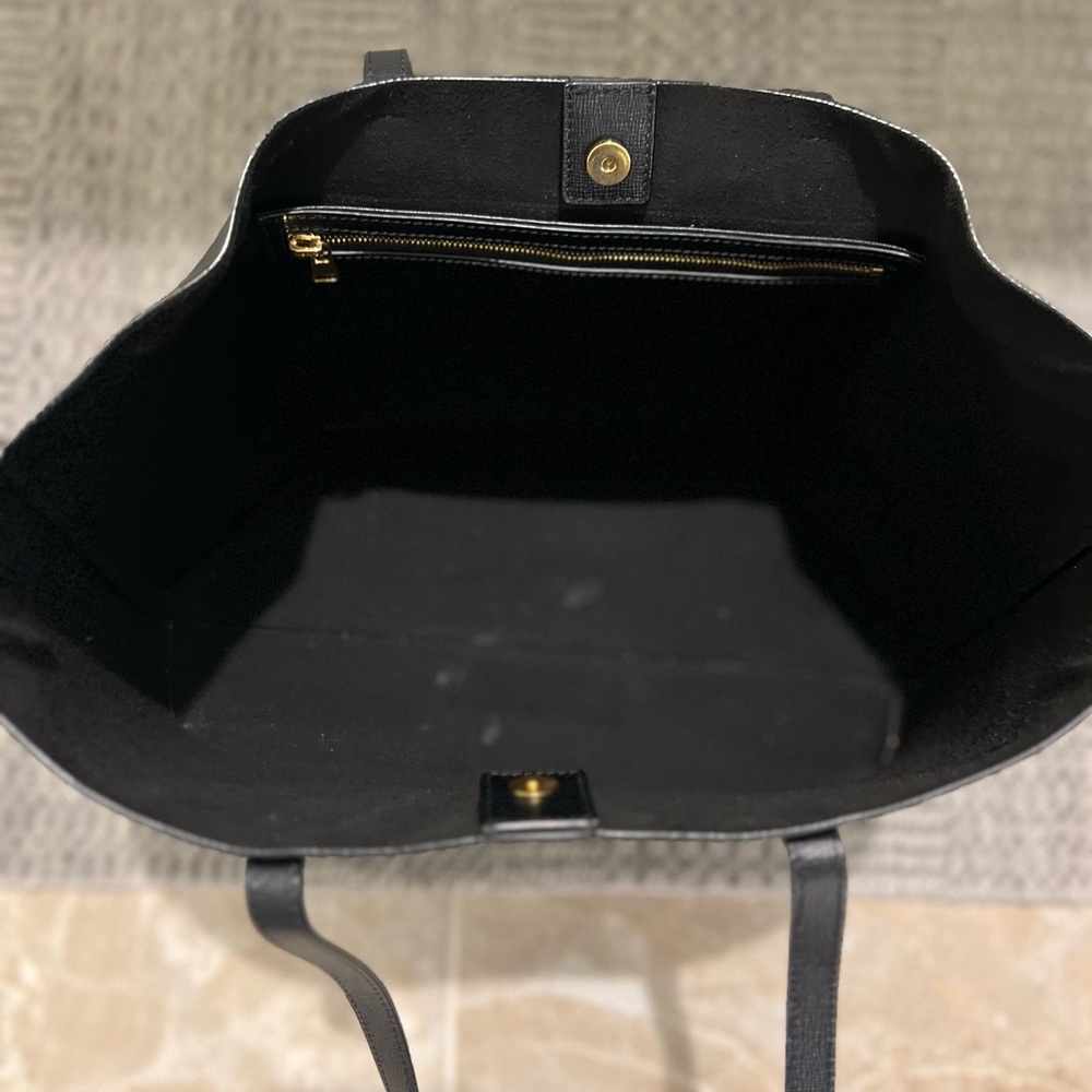 Tom Ford T Tote Black Leather  Handbag - Picture 3 of 7